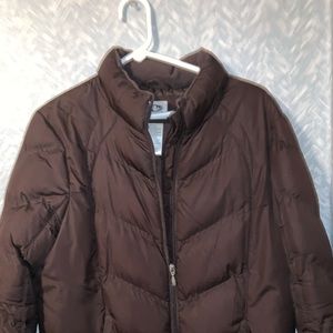 Brown puffer jacket perfect for winter